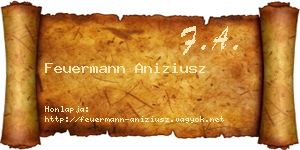 Feuermann Aniziusz névjegykártya